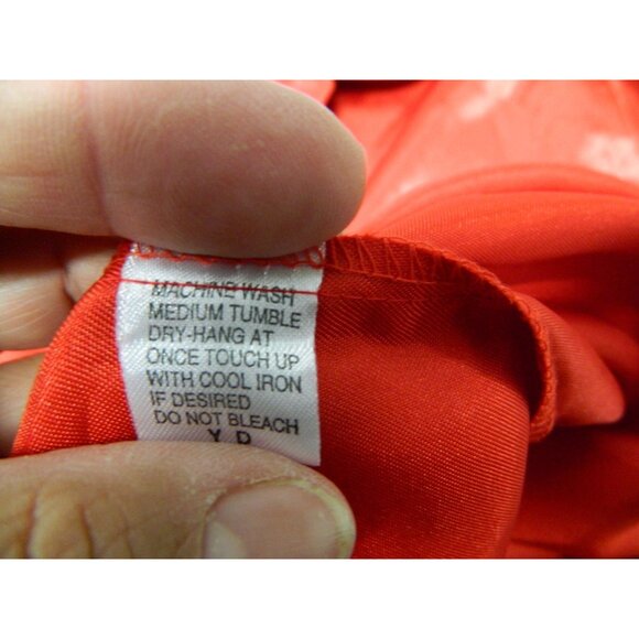 Stacy Adams Mens Red Satin Long-Sleeve Dress Shirt 16.5 38/37 Shiny Flashy - Picture 13 of 14